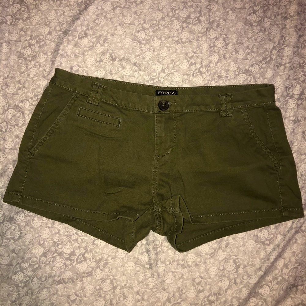 Army green Express shorts